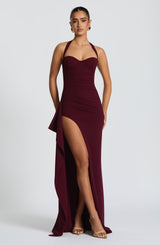 GENETTE MAXI DRESS - CHERRY LACQUER