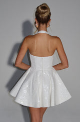 GEORGETTE MINI DRESS - IVORY