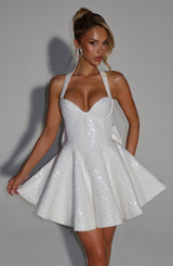GEORGETTE MINI DRESS - IVORY