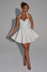 GEORGETTE MINI DRESS - IVORY