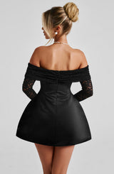 GEORGIANNA MINI DRESS - BLACK