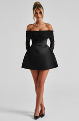 GEORGIANNA MINI DRESS - BLACK