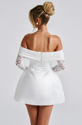 GEORGIANNA MINI DRESS - IVORY