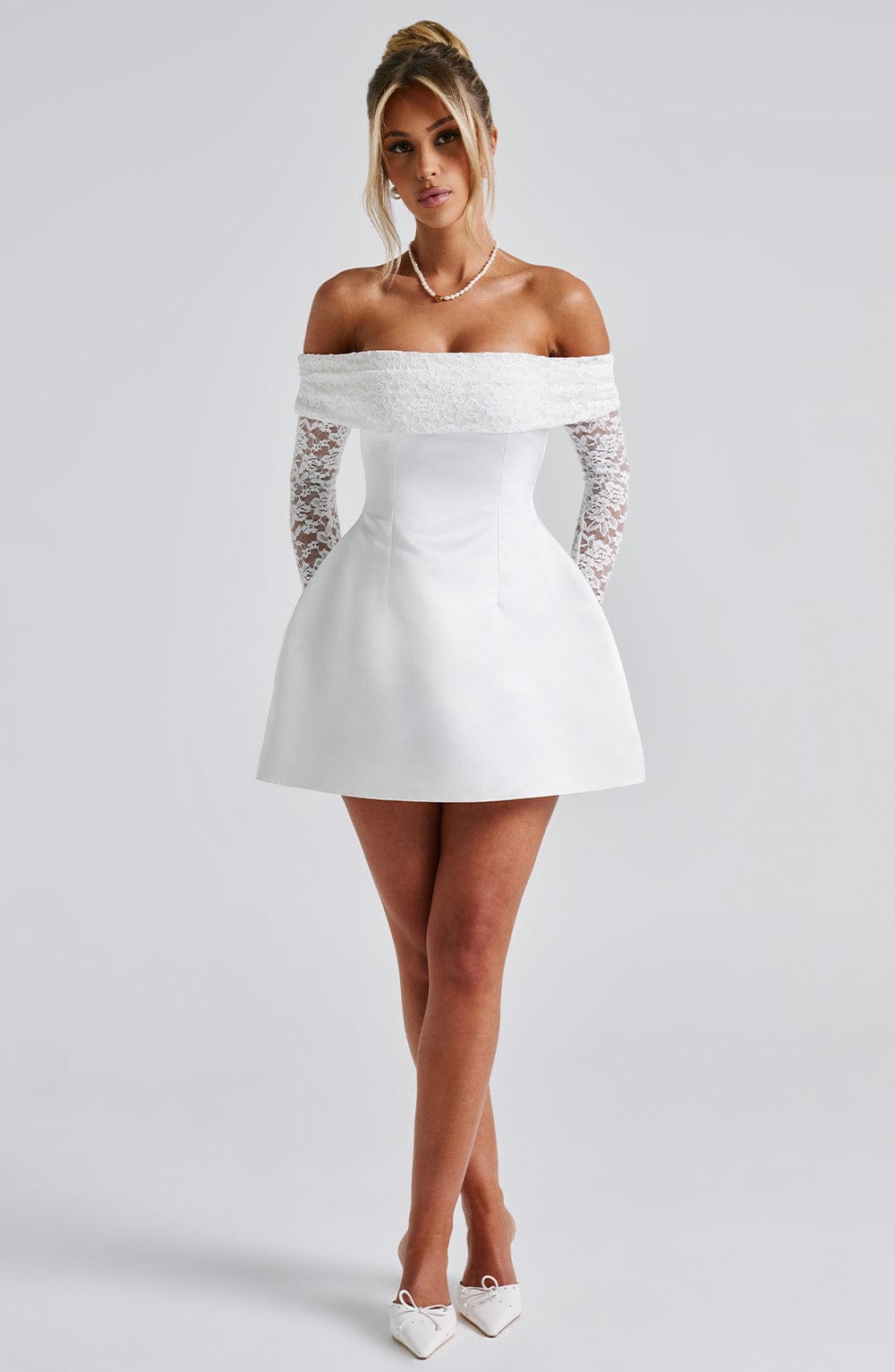 GEORGIANNA MINI DRESS - IVORY