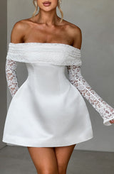 GEORGIANNA MINI DRESS - IVORY