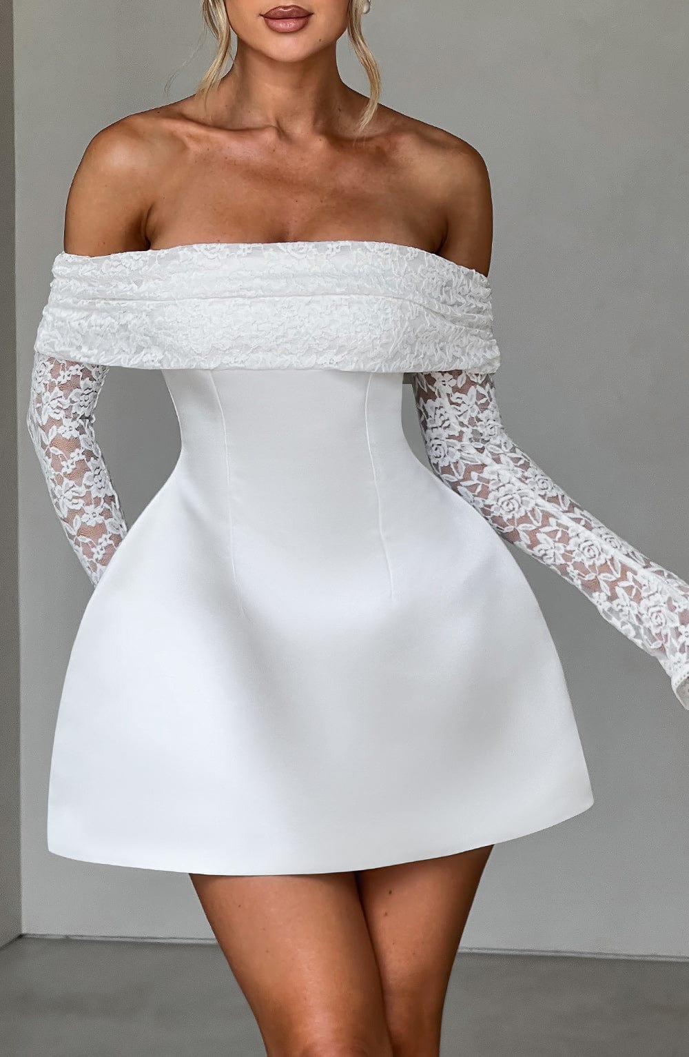 GEORGIANNA MINI DRESS - IVORY