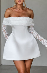 GEORGIANNA MINI DRESS - IVORY