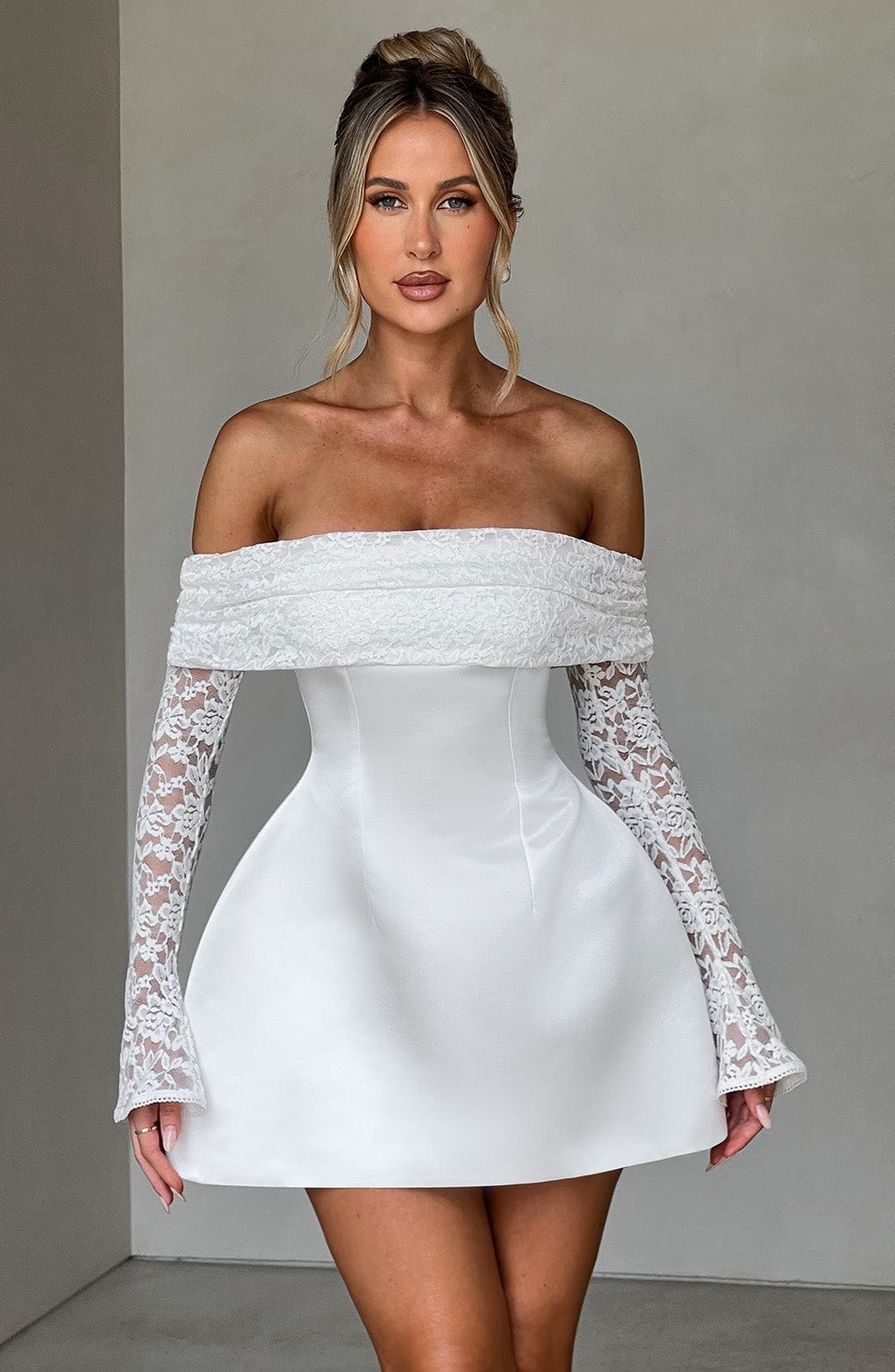 GEORGIANNA MINI DRESS - IVORY