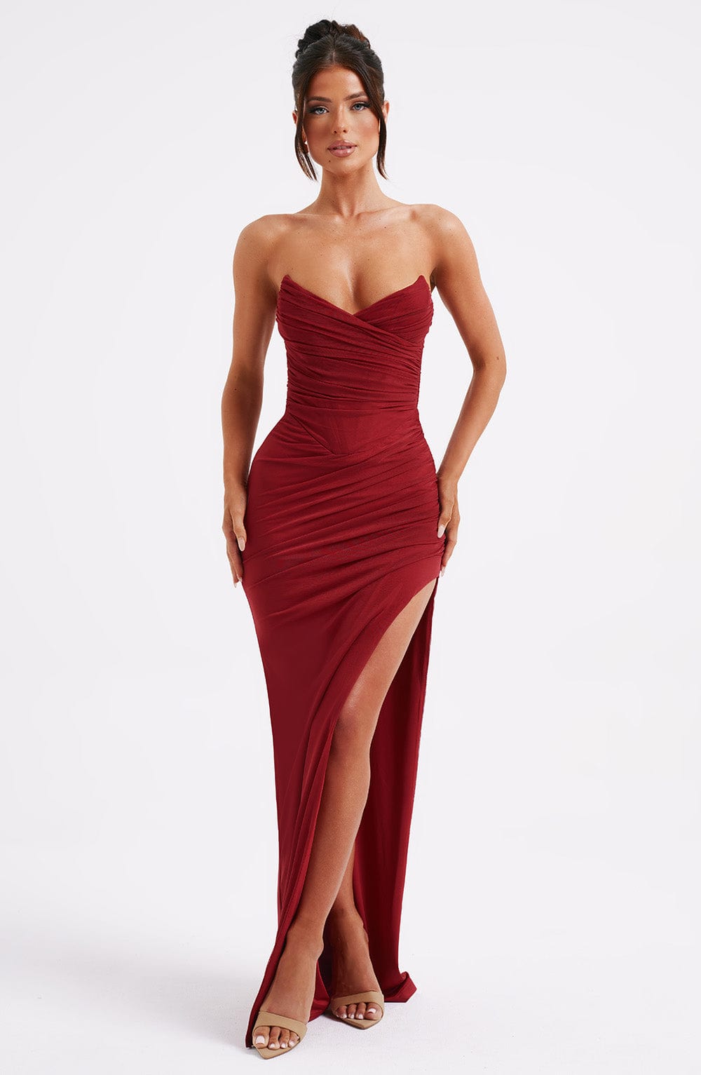 GIOVANNA MAXI DRESS - WINE