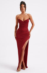 GIOVANNA MAXI DRESS - WINE