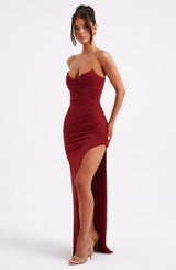 GIOVANNA MAXI DRESS - WINE