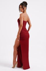 GIOVANNA MAXI DRESS - WINE
