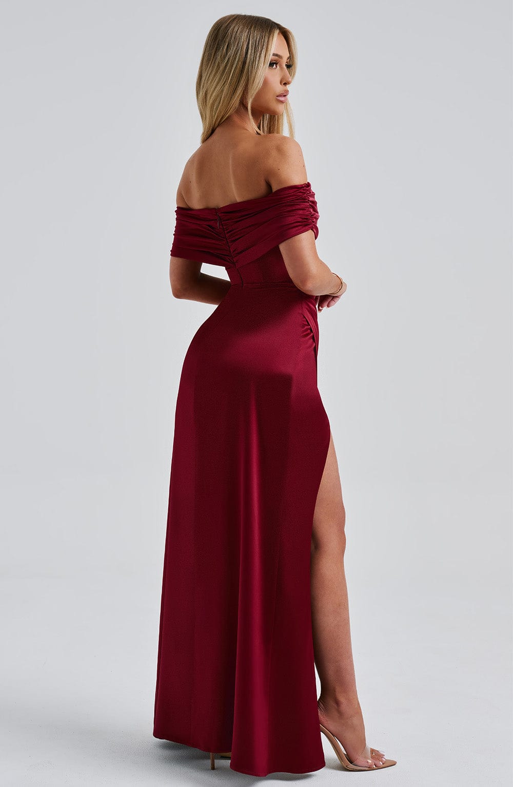 GWENDOLYN MAXI DRESS - BURGUNDY