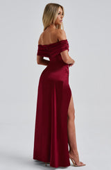 GWENDOLYN MAXI DRESS - BURGUNDY