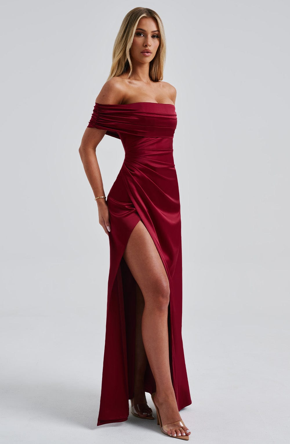 GWENDOLYN MAXI DRESS - BURGUNDY