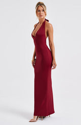 HARMONIA MAXI DRESS - BURGUNDY