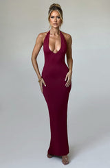 HARMONIA MAXI DRESS - BURGUNDY