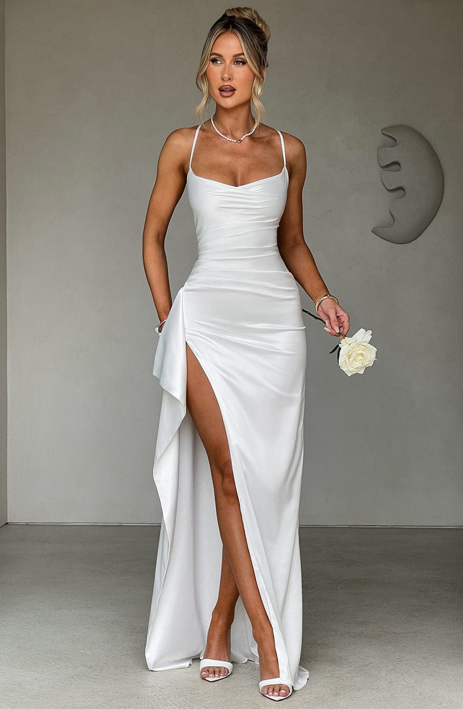 VESTIDO LARGO HELEN - MARFIL