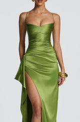 HELEN MAXI DRESS - OLIVE