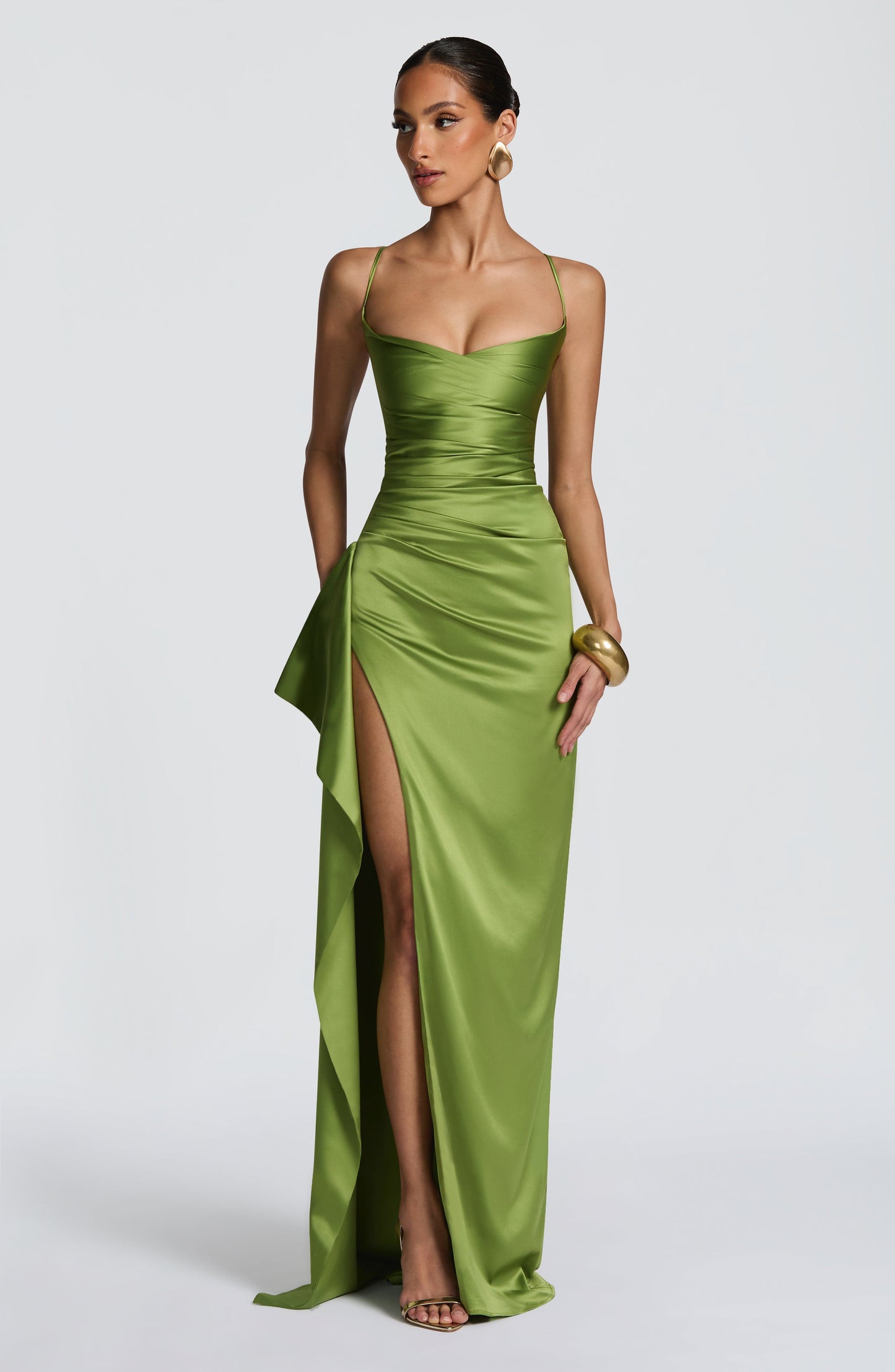 HELEN MAXI DRESS - OLIVE