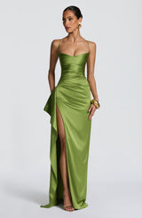 HELEN MAXI DRESS - OLIVE