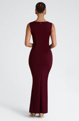 HELENA MAXI DRESS - CHERRY LACQUER