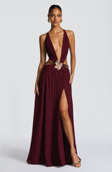 INDIANNA MAXI DRESS - CHERRY LACQUER