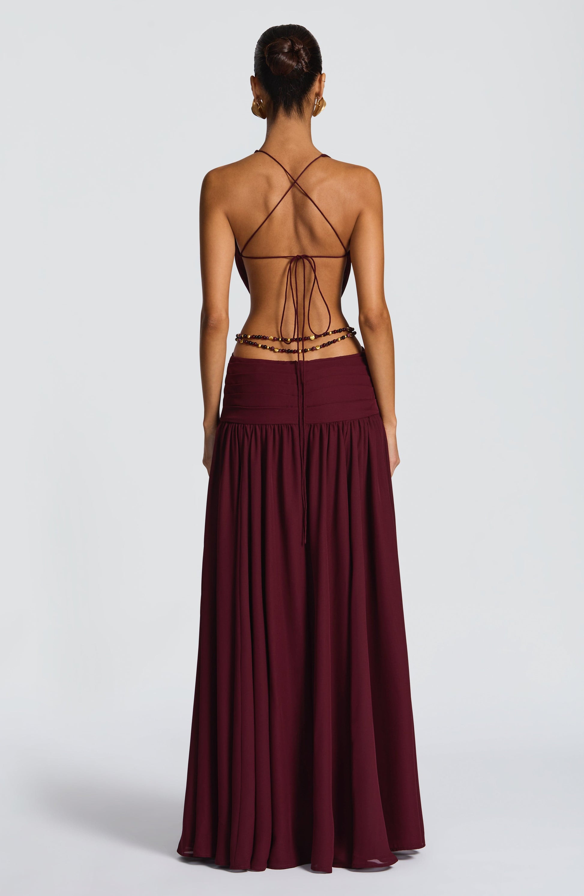 INDIANNA MAXI DRESS - CHERRY LACQUER