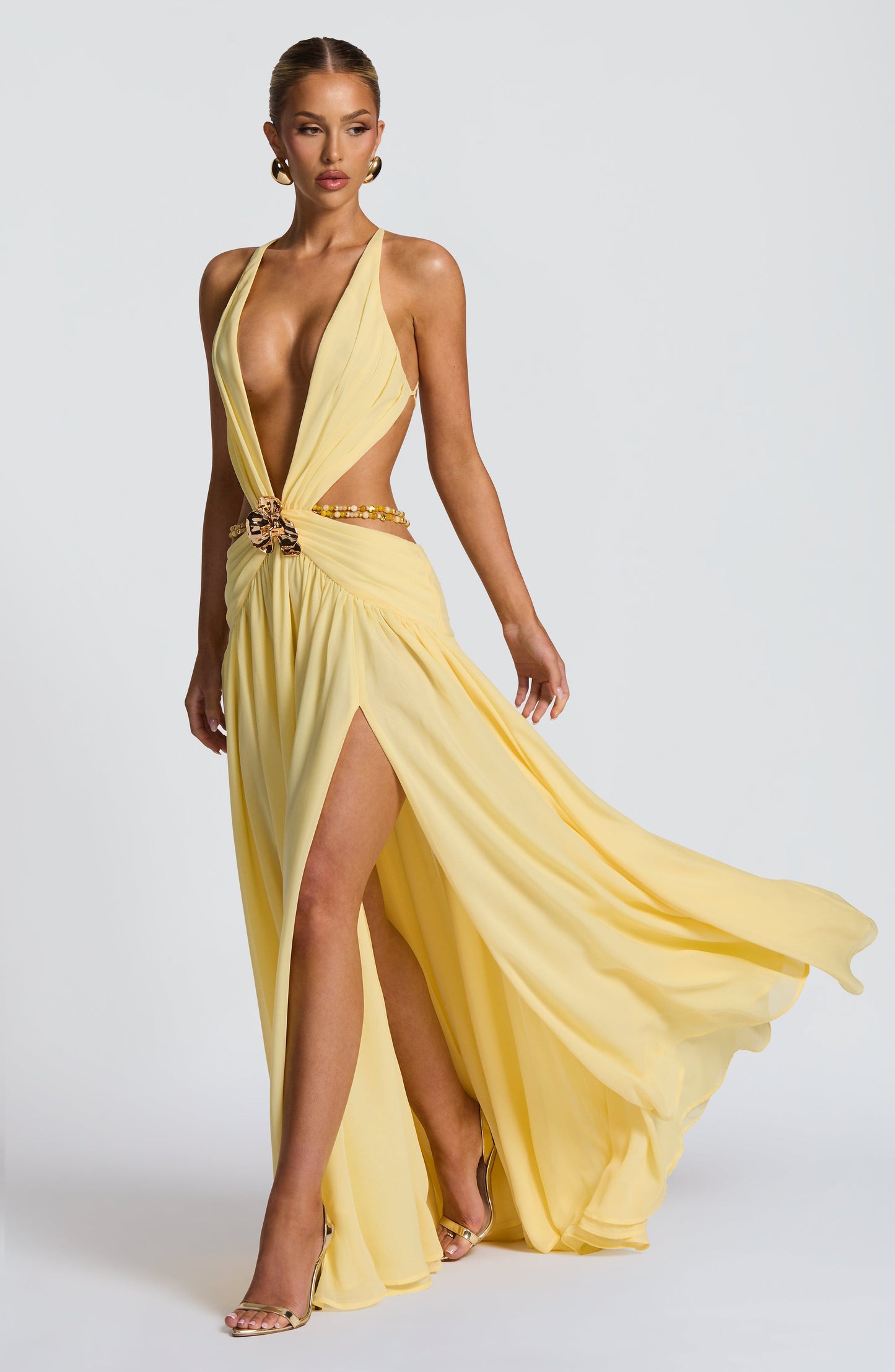 INDIANNA MAXI DRESS - LEMON