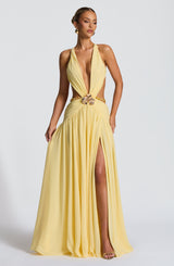 INDIANNA MAXI DRESS - LEMON