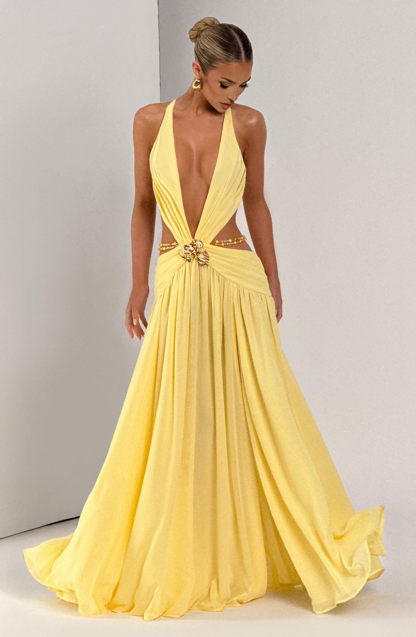 INDIANNA MAXI DRESS - LEMON