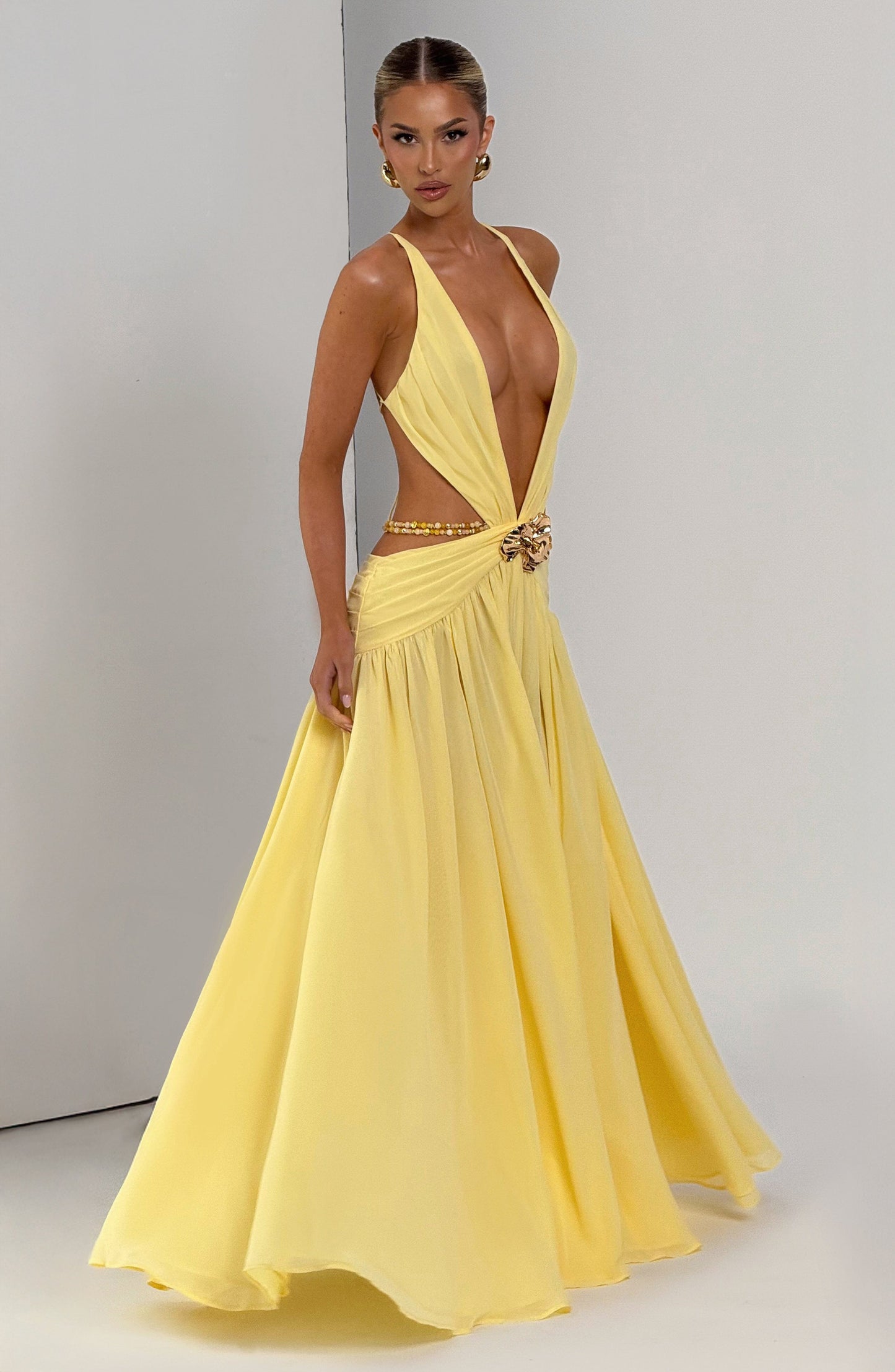INDIANNA MAXI DRESS - LEMON