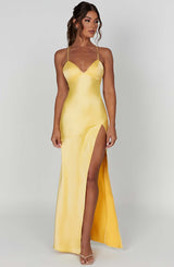 ISOBEL MAXI DRESS - LEMON