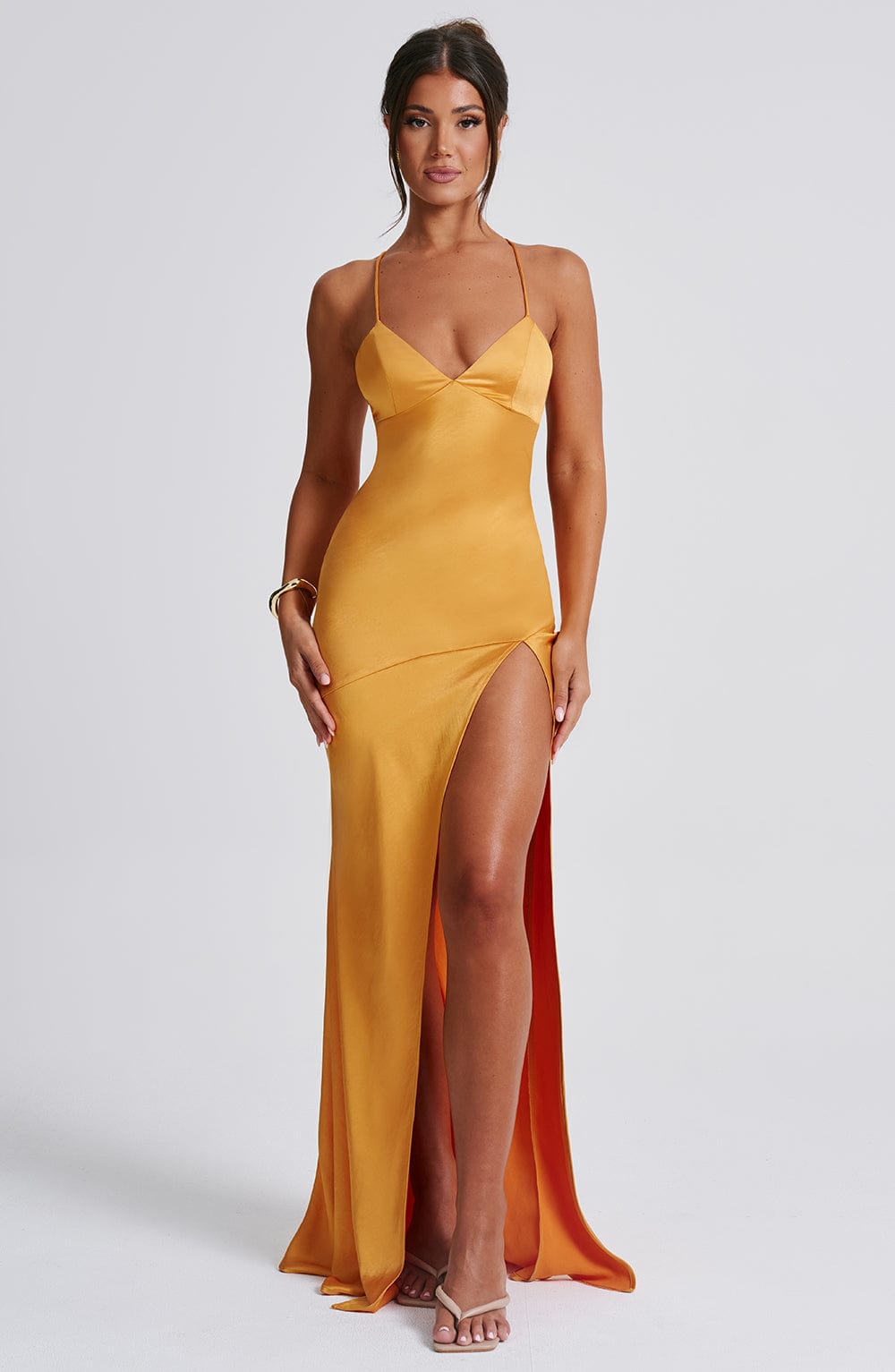 ISOBEL MAXI DRESS - TANGERINE