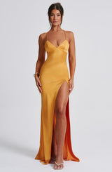 ISOBEL MAXI DRESS - TANGERINE