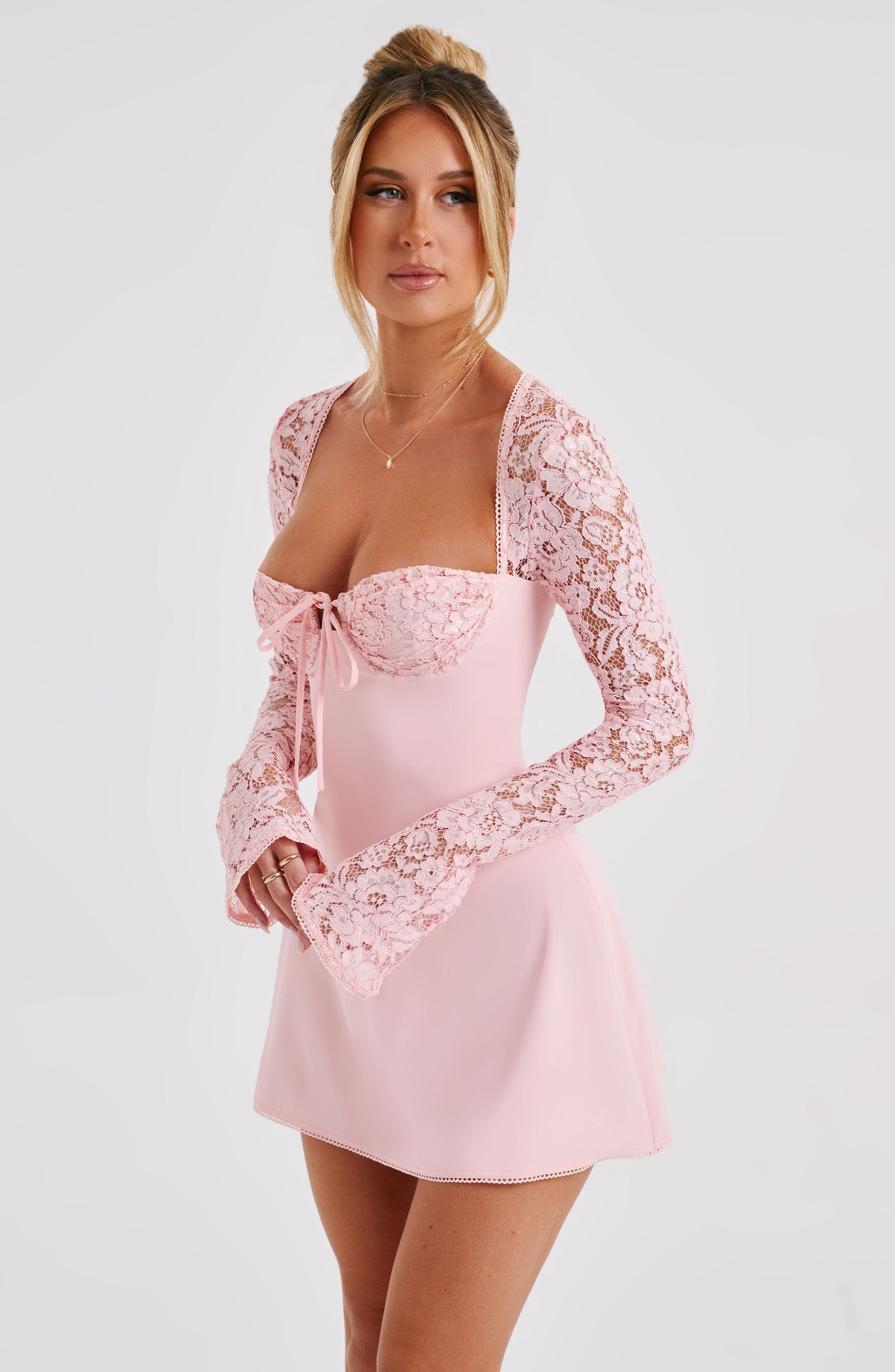 JACINTA MINI DRESS - BLUSH