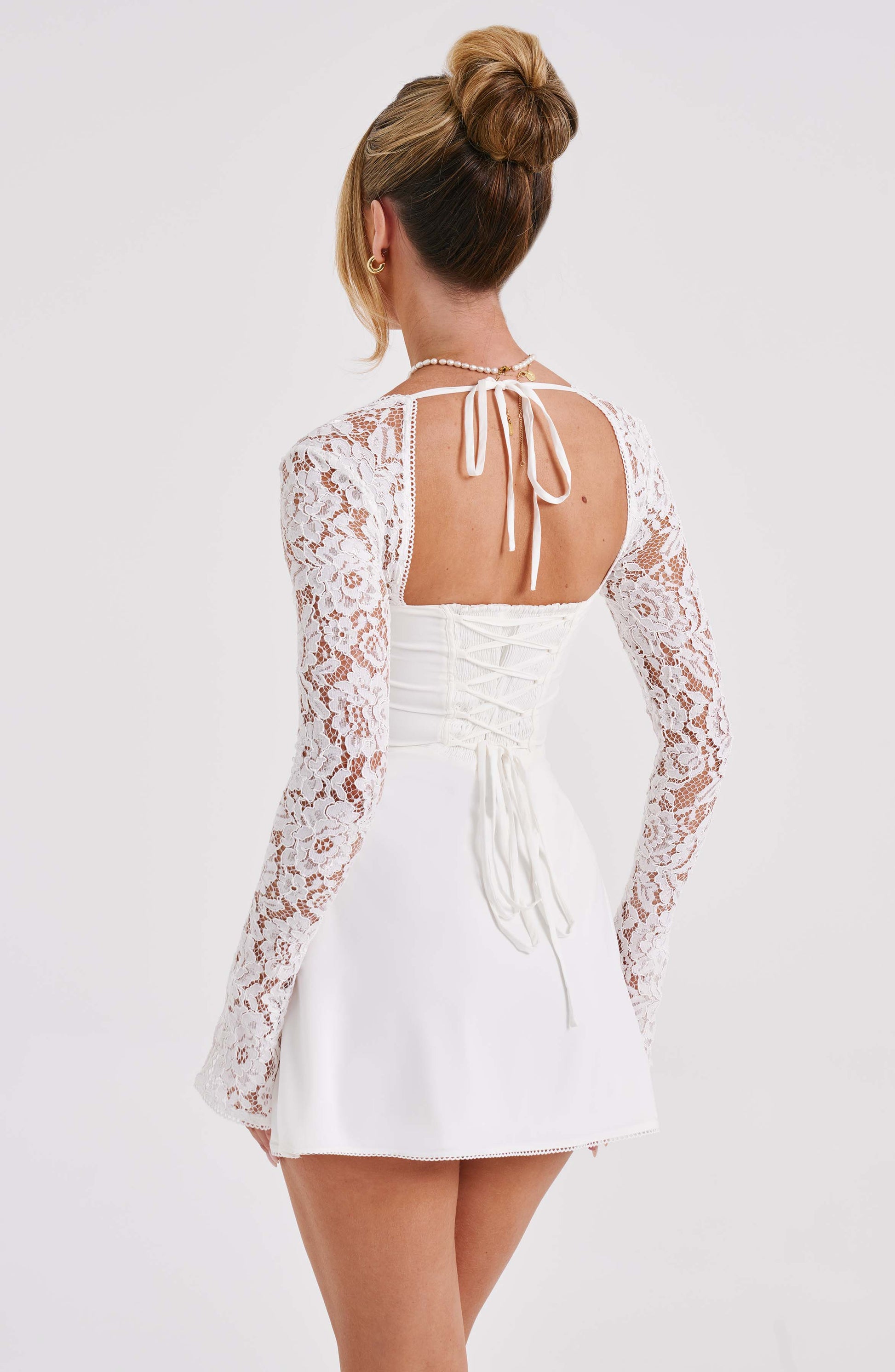 JACINTA MINI DRESS - IVORY