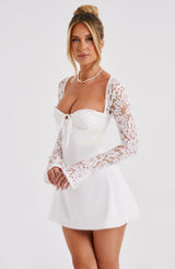 JACINTA MINI DRESS - IVORY