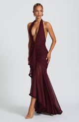 JANESSA MAXI DRESS - CHERRY LACQUER