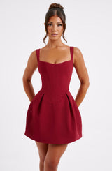 JANIYAH MINI DRESS - WINE