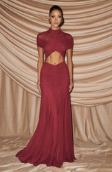 JAYA MAXI DRESS - BURGUNDY