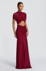 JAYA MAXI DRESS - BURGUNDY