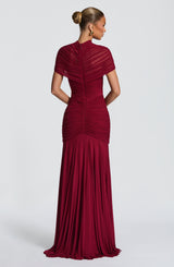 JAYA MAXI DRESS - BURGUNDY