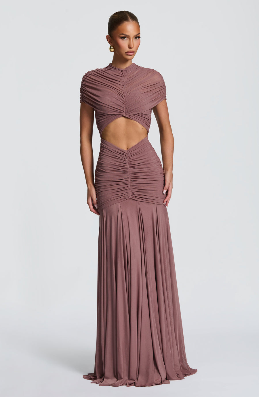 VESTIDO LARGO JAYA - ROSA POLVO