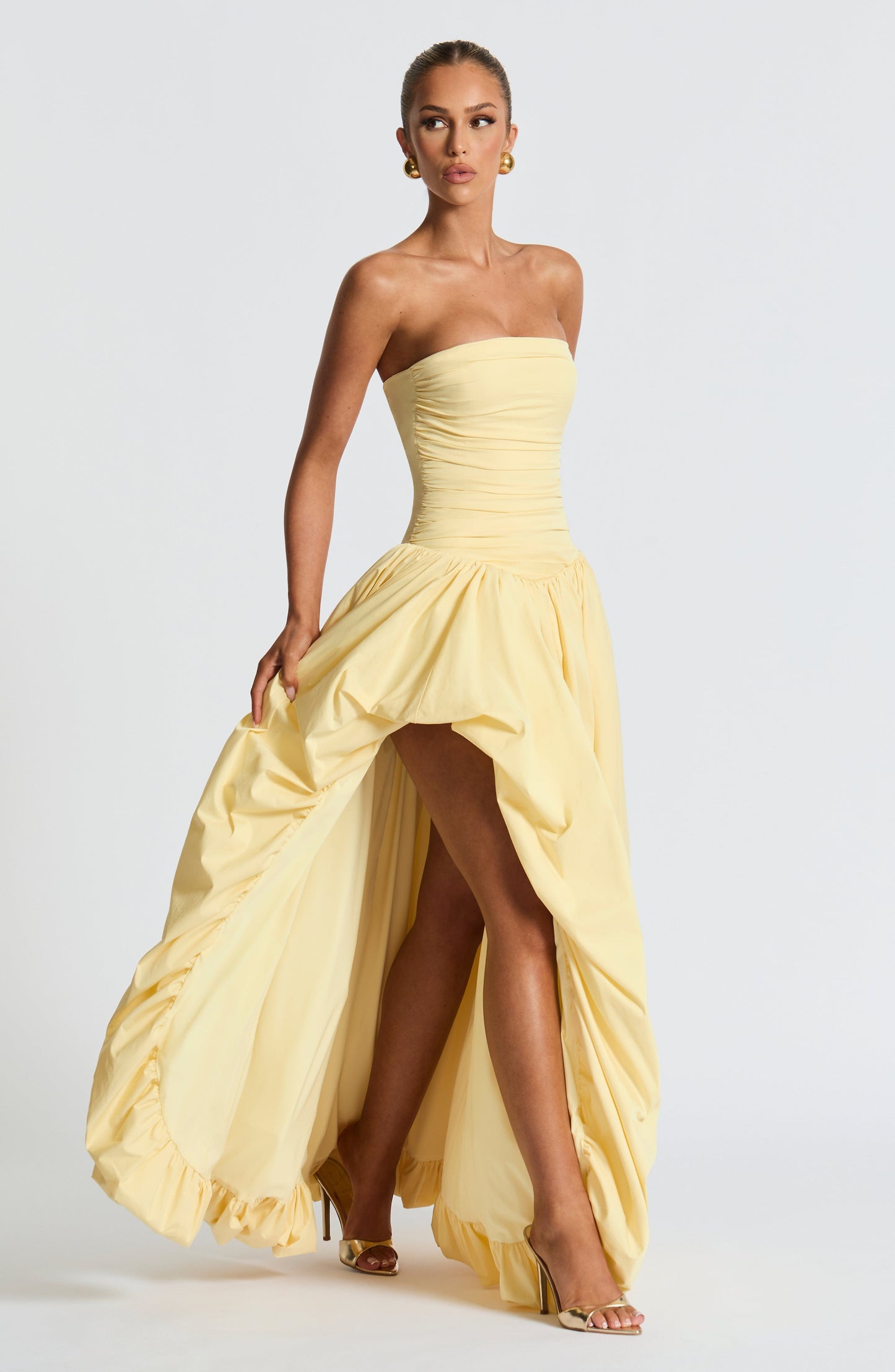 JILLIAN MAXI DRESS - LEMON