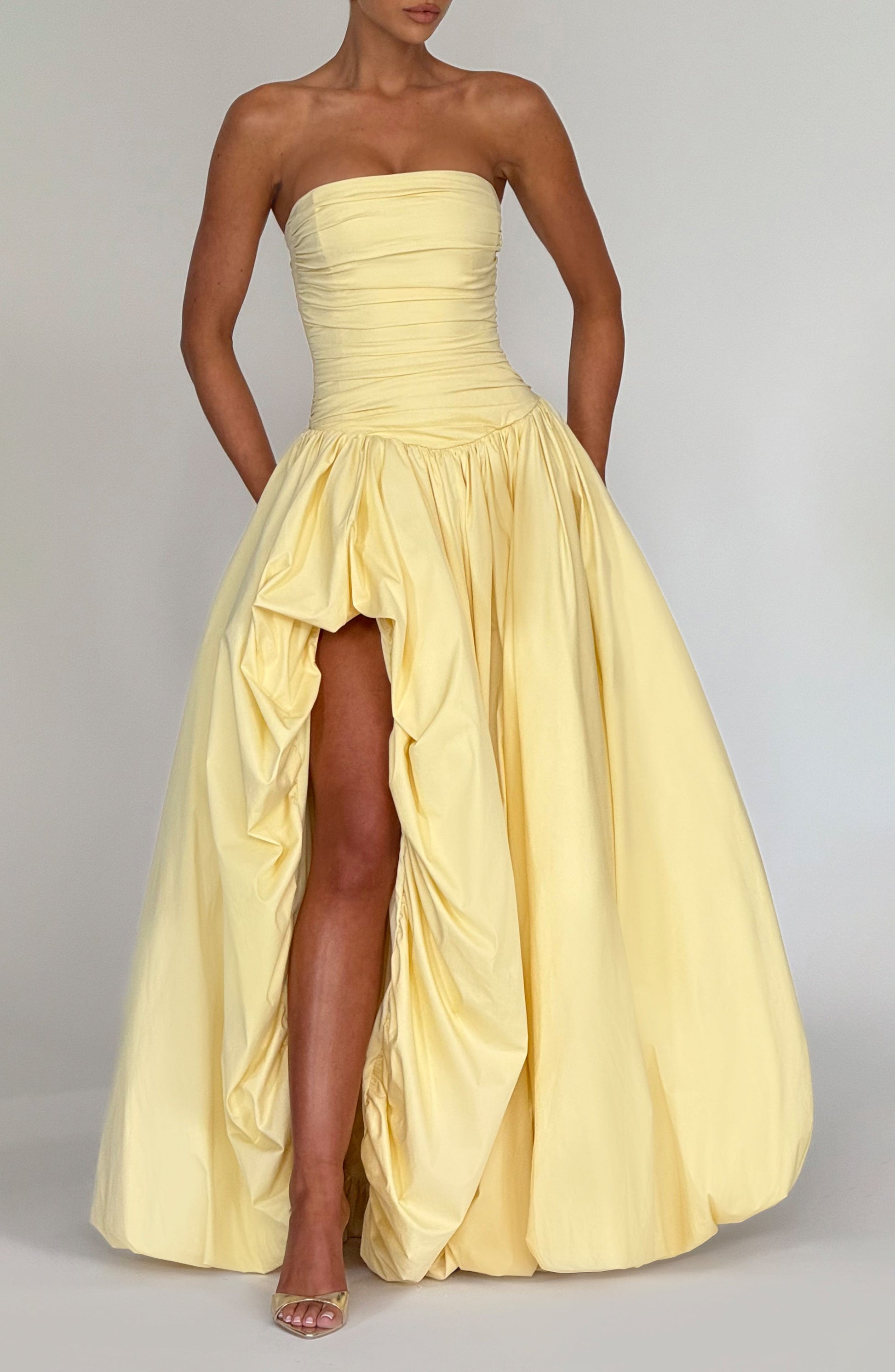 JILLIAN MAXI DRESS - LEMON