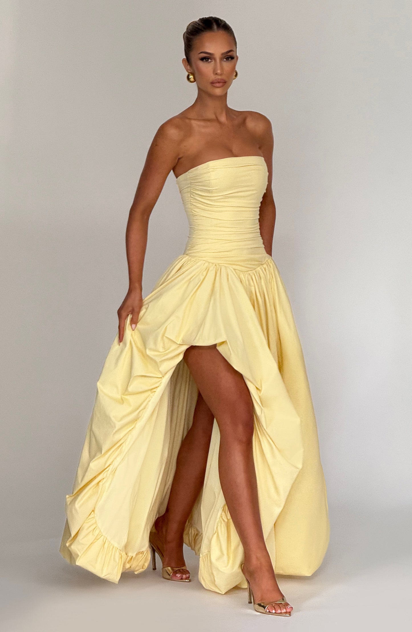 JILLIAN MAXI DRESS - LEMON