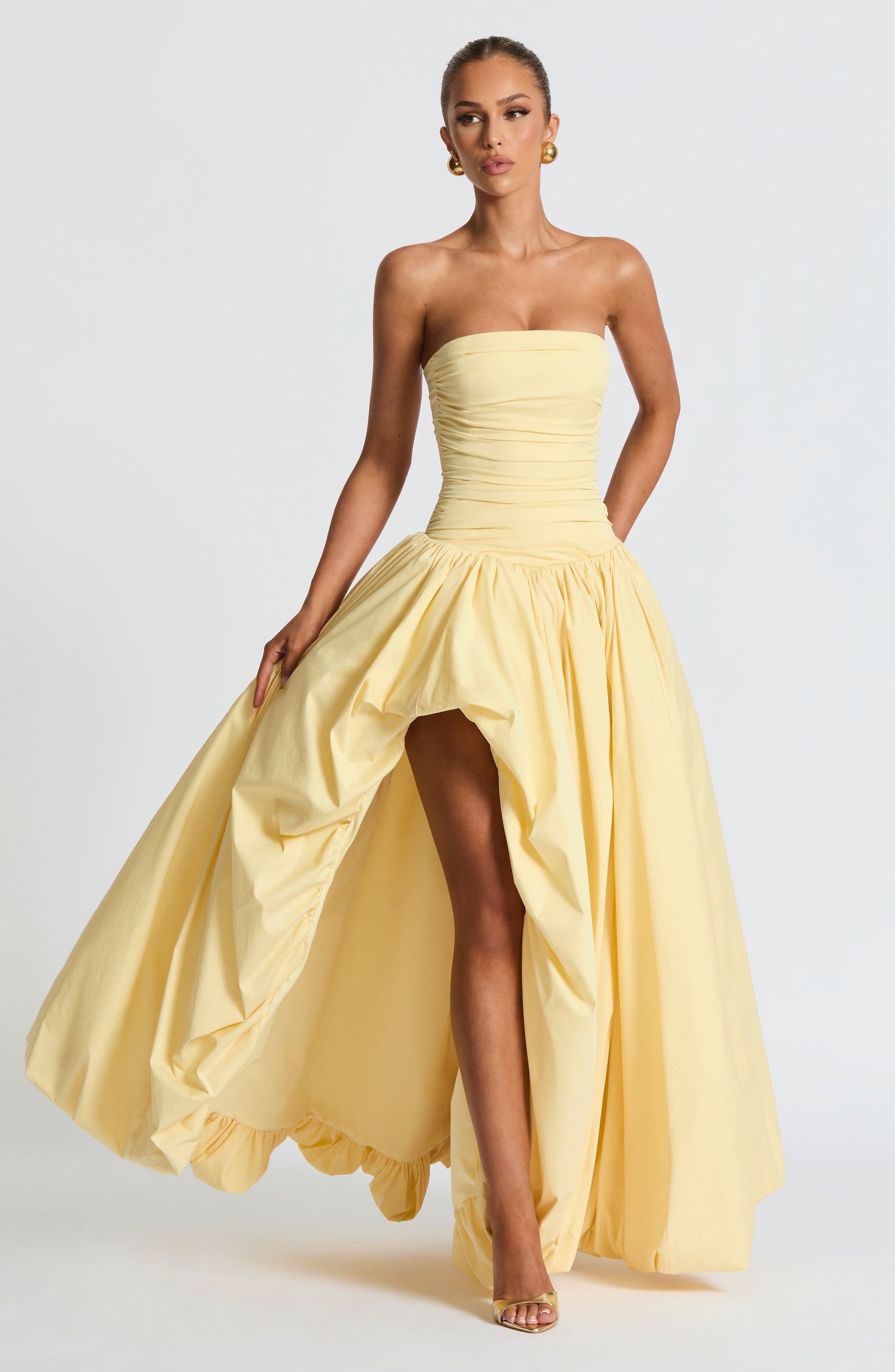 JILLIAN MAXI DRESS - LEMON
