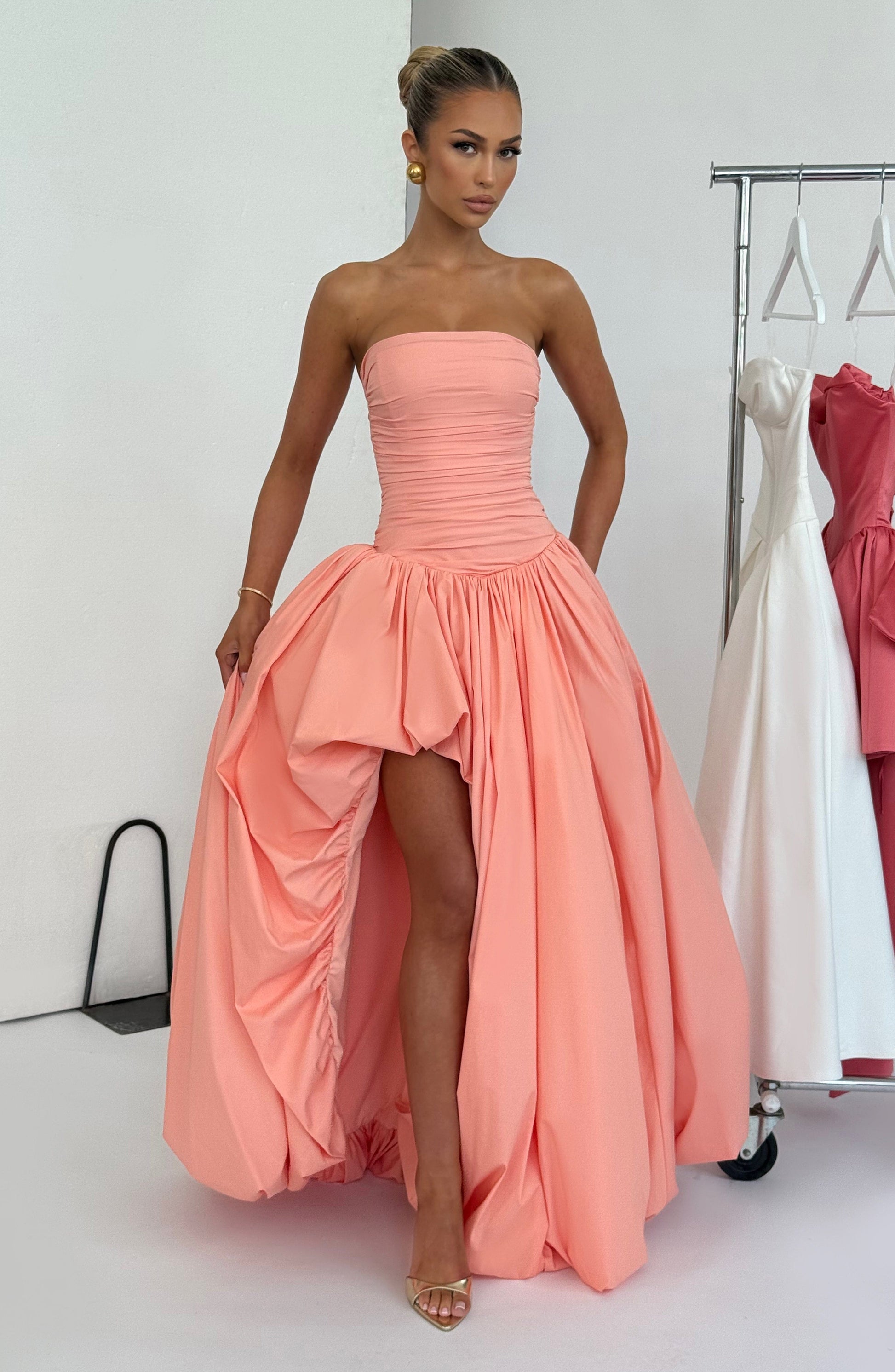 JILLIAN MAXI DRESS - PEACH