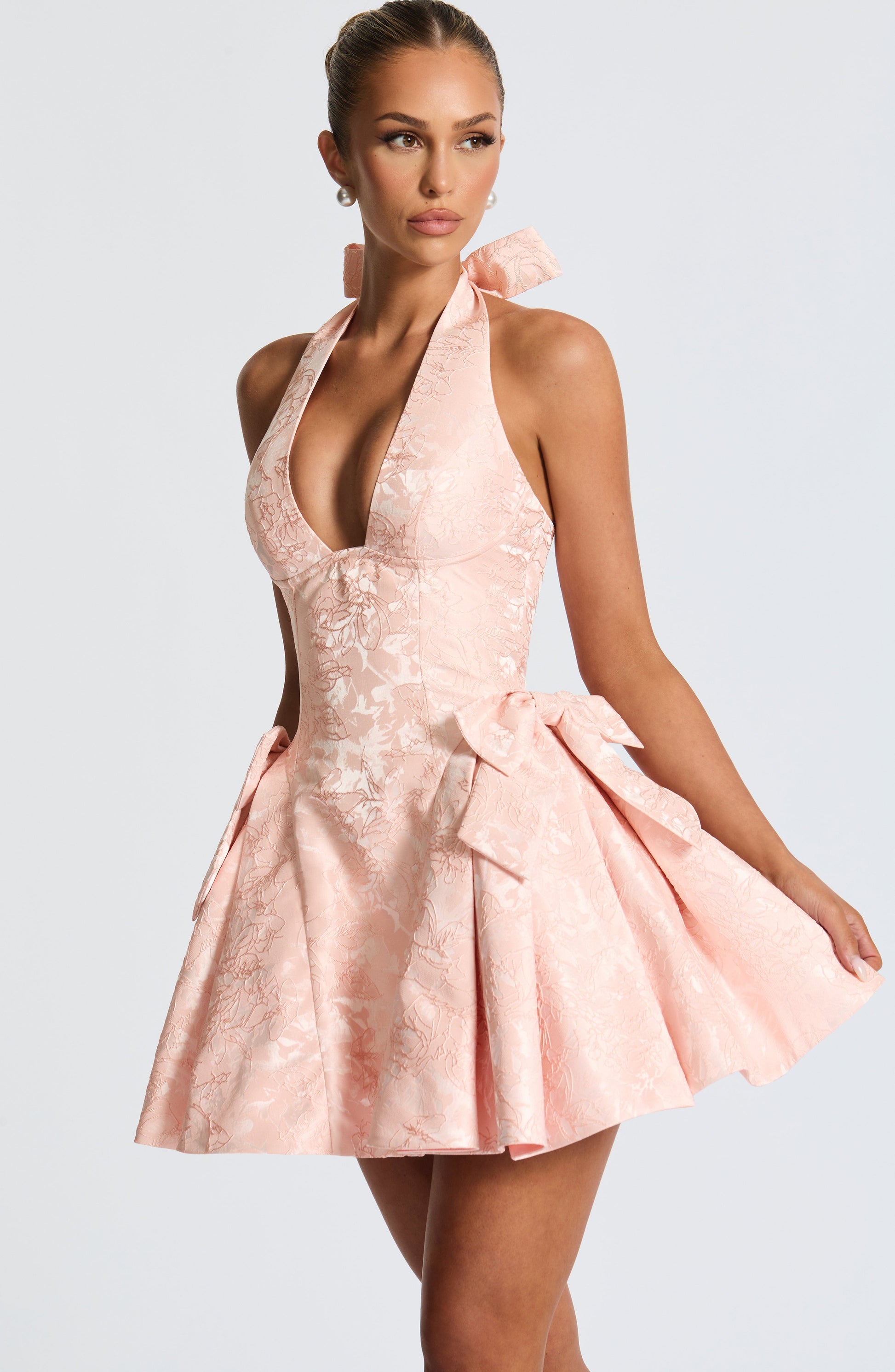 JOCELYN MINI DRESS - SOFT PEACH